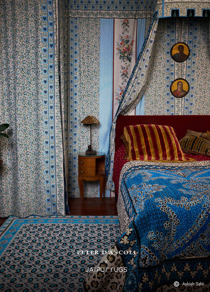 gilded age ivory wool and bamboo silk hand knottedRug - Rander