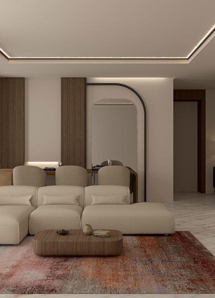 afterglow by kavi grey and black wool and bamboo silk hand knottedRug - Rander