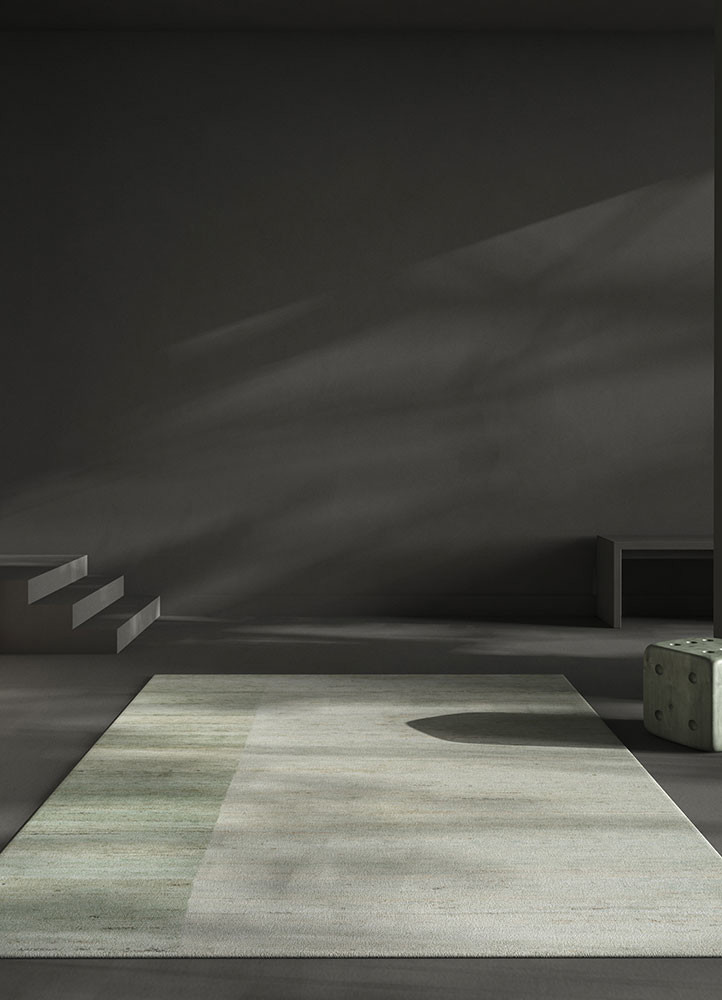 blythe green afghan wool hand knottedRug - Rander