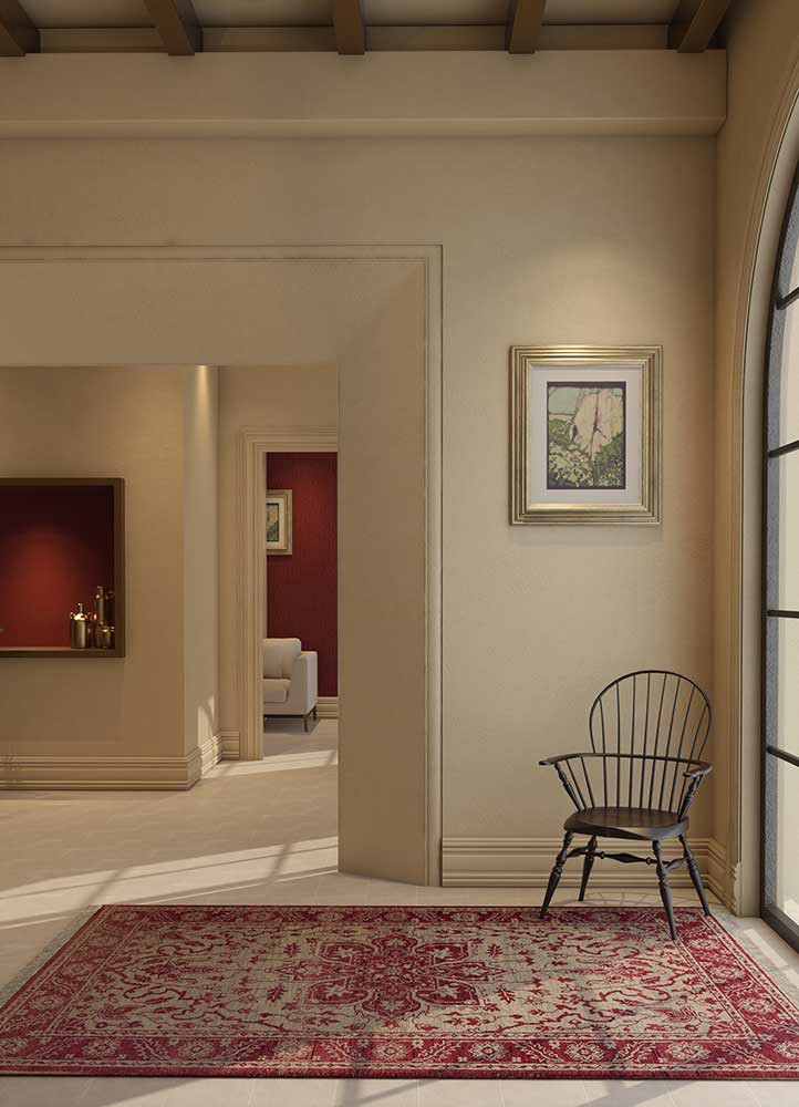 savana red and orange wool hand knottedRug - Rander savana red and orange wool hand knottedRug - Rander