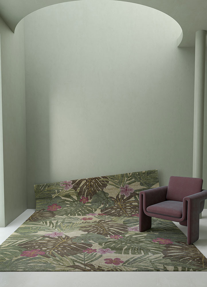 pansy multi wool hand knottedRug - Rander