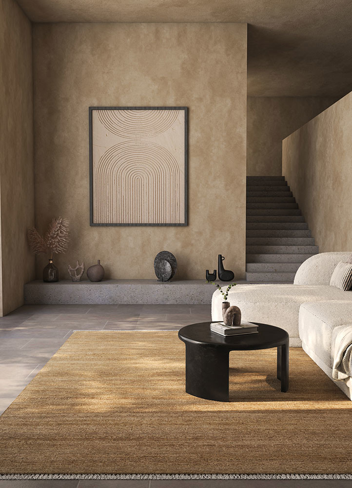 viscaya beige and brown afghan wool hand knottedRug - Rander