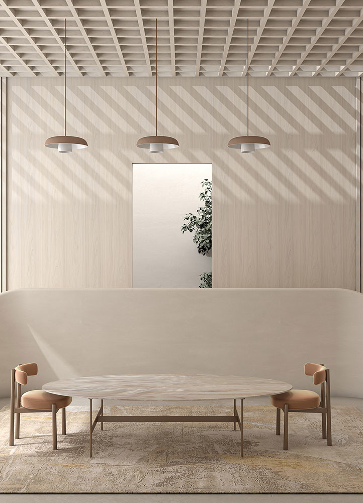 uvenuti ivory wool and bamboo silk hand knottedRug - Rander