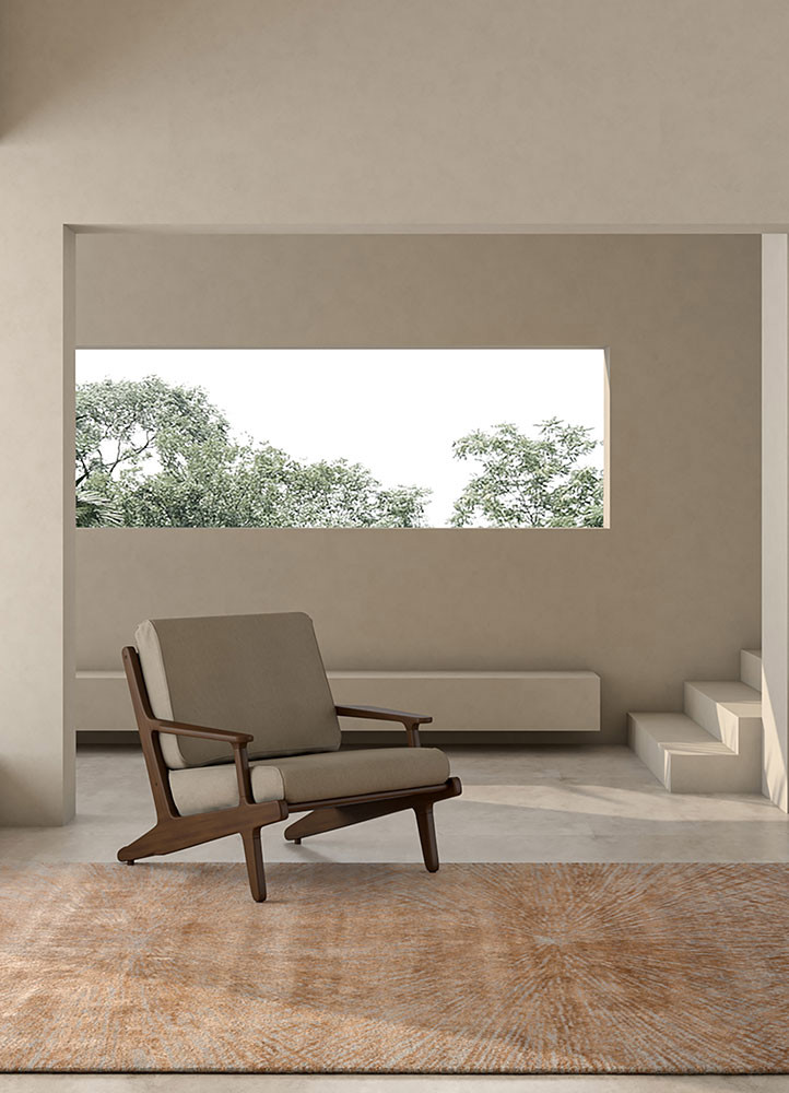 uvenuti grey and black wool and bamboo silk hand knottedRug - Rander uvenuti grey and black wool and bamboo silk hand knottedRug - Rander