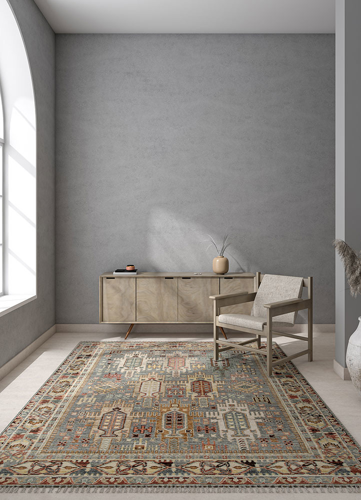 savana green wool hand knottedRug - Rander savana green wool hand knottedRug - Rander