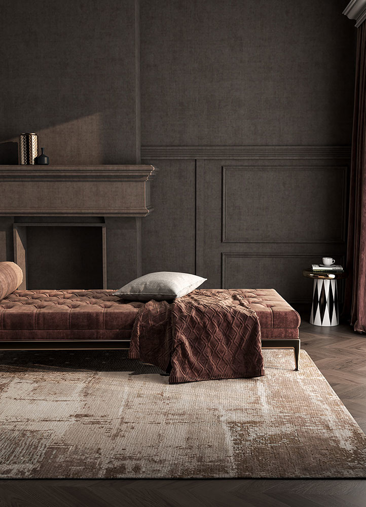 tattvam ivory wool and bamboo silk hand knottedRug - Rander