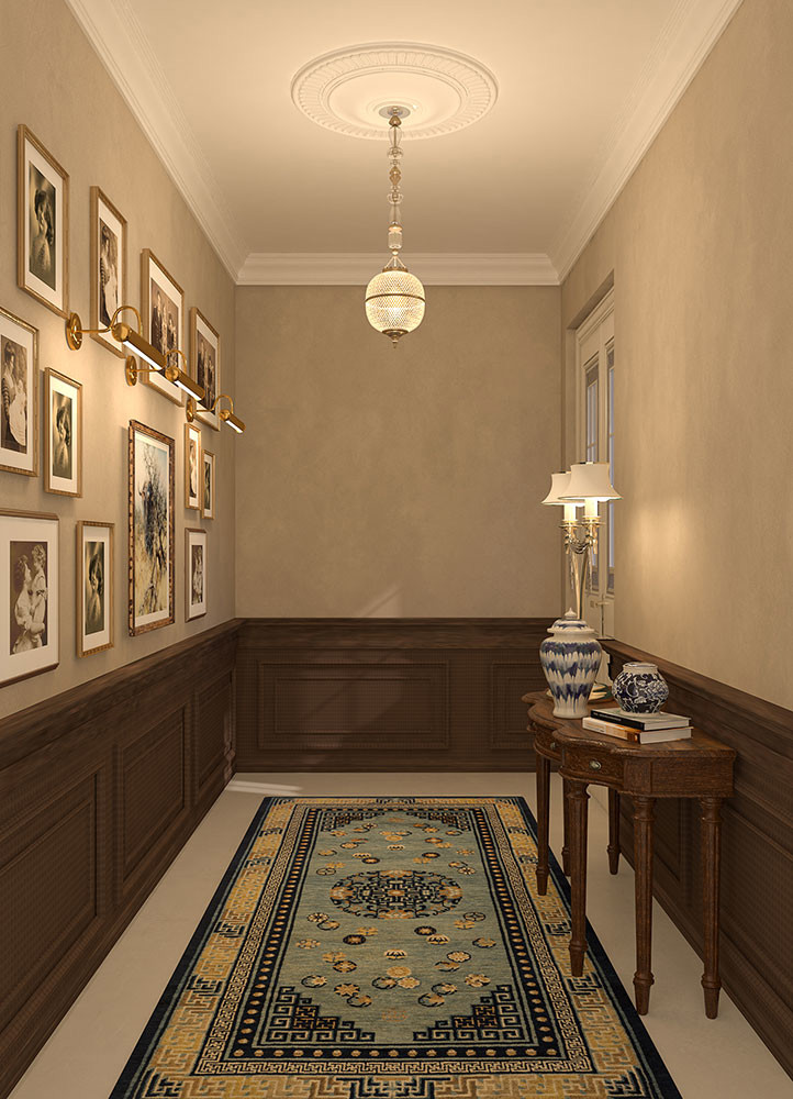 pechino blue wool hand knottedRug - Rander pechino blue wool hand knottedRug - Rander