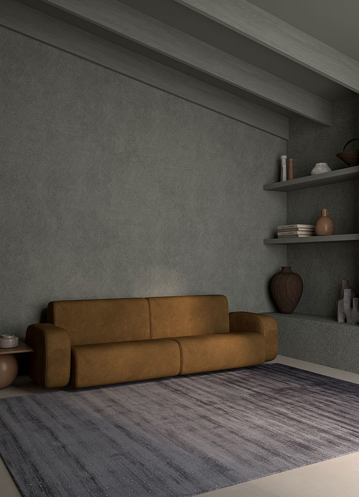 basis grey and black viscose hand loomRug - Rander