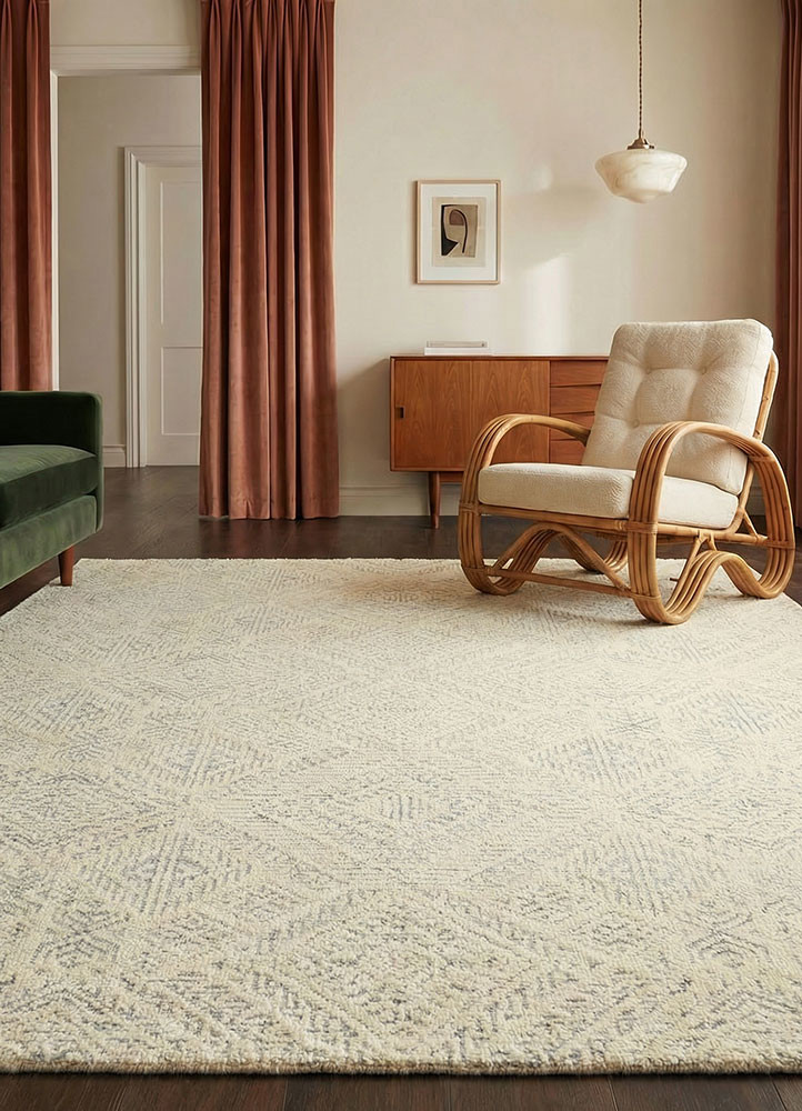 manifest ivory wool hand knottedRug - Rander