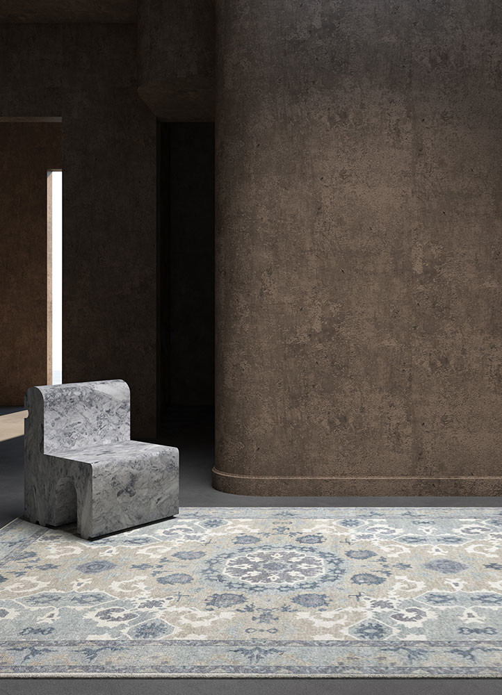 erbe grey and black wool hand knottedRug - Rander erbe grey and black wool hand knottedRug - Rander