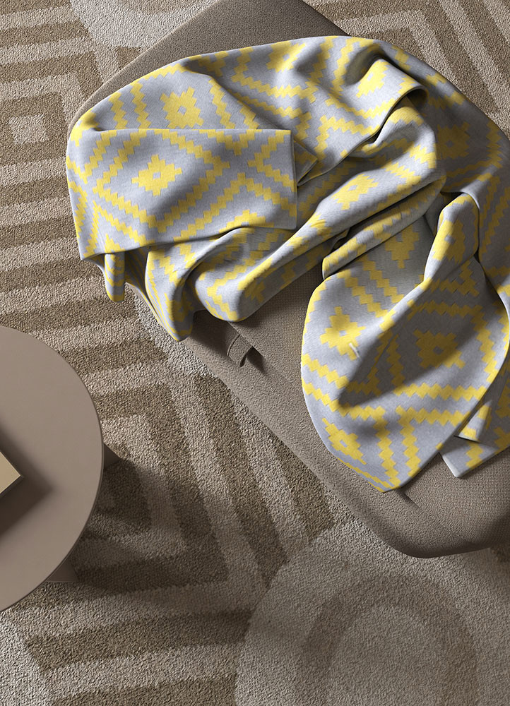 bespoke sile grey and black polyester hand loomHome Textile - Rander