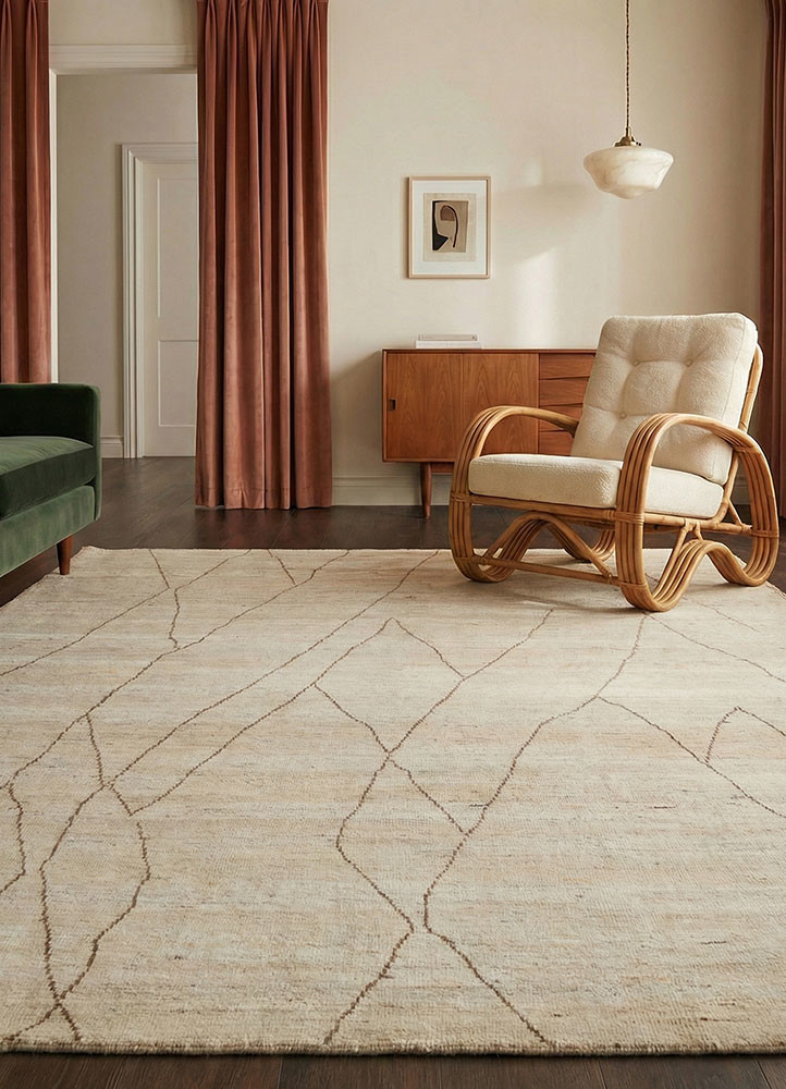 manifest ivory wool hand knottedRug - Rander