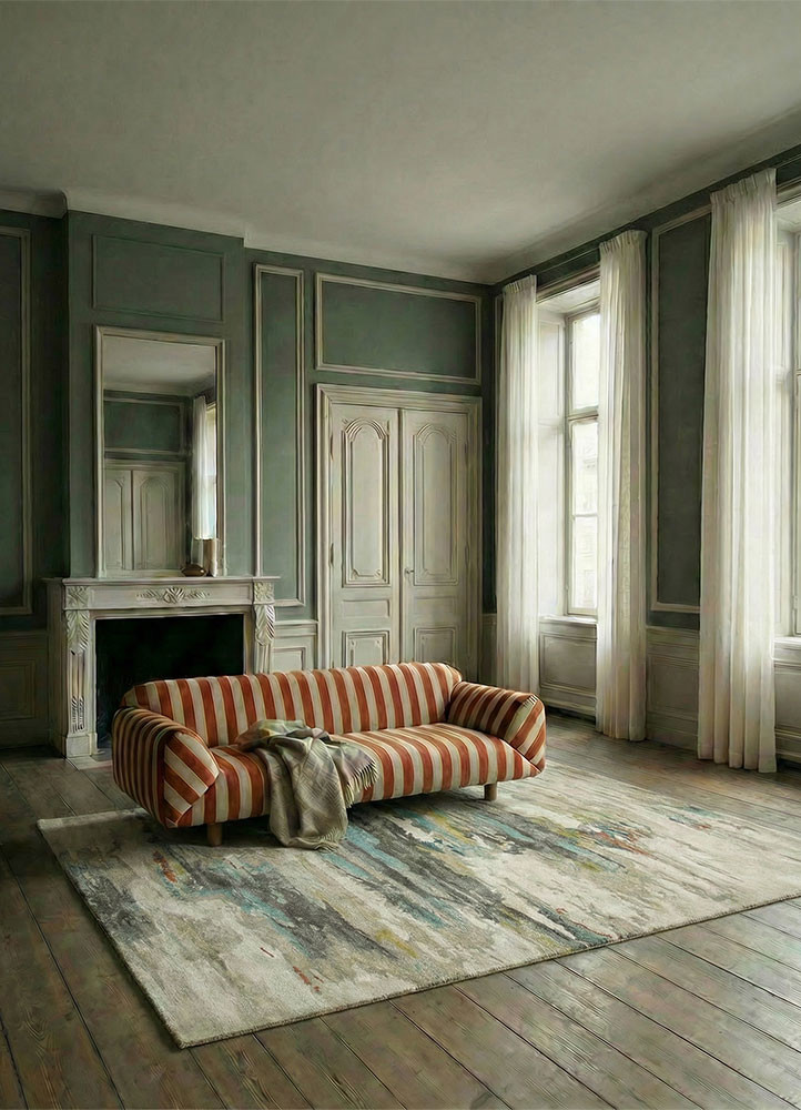 genesis ivory wool and viscose hand tuftedRug - Rander