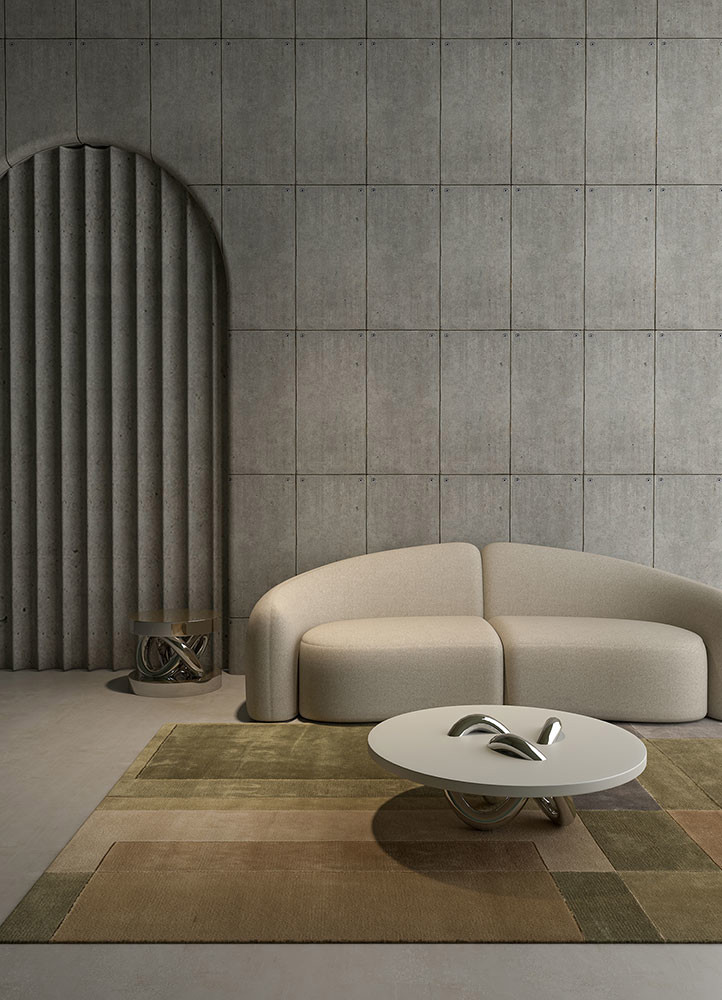 cera green wool and viscose hand tuftedRug - Rander