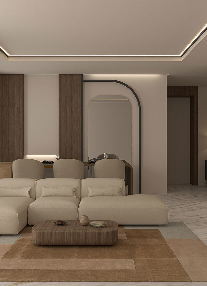 cera red and orange wool and viscose hand tuftedRug - Rander