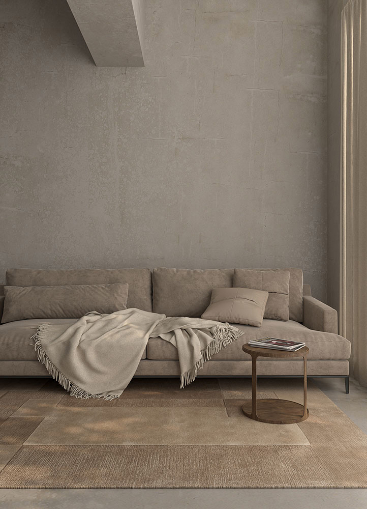 cera beige and brown wool and viscose hand tuftedRug - Rander cera beige and brown wool and viscose hand tuftedRug - Rander