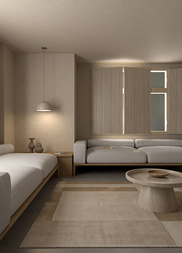 cera ivory wool and viscose hand tuftedRug - Rander