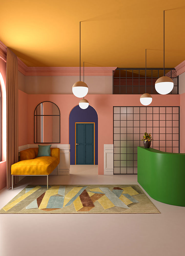 archetype beige and brown wool and viscose hand tuftedRug - Rander