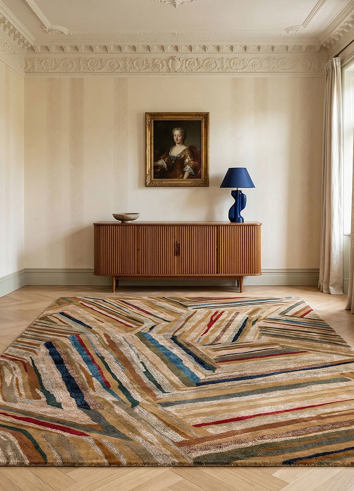 genesis gold wool and viscose hand tuftedRug - Rander