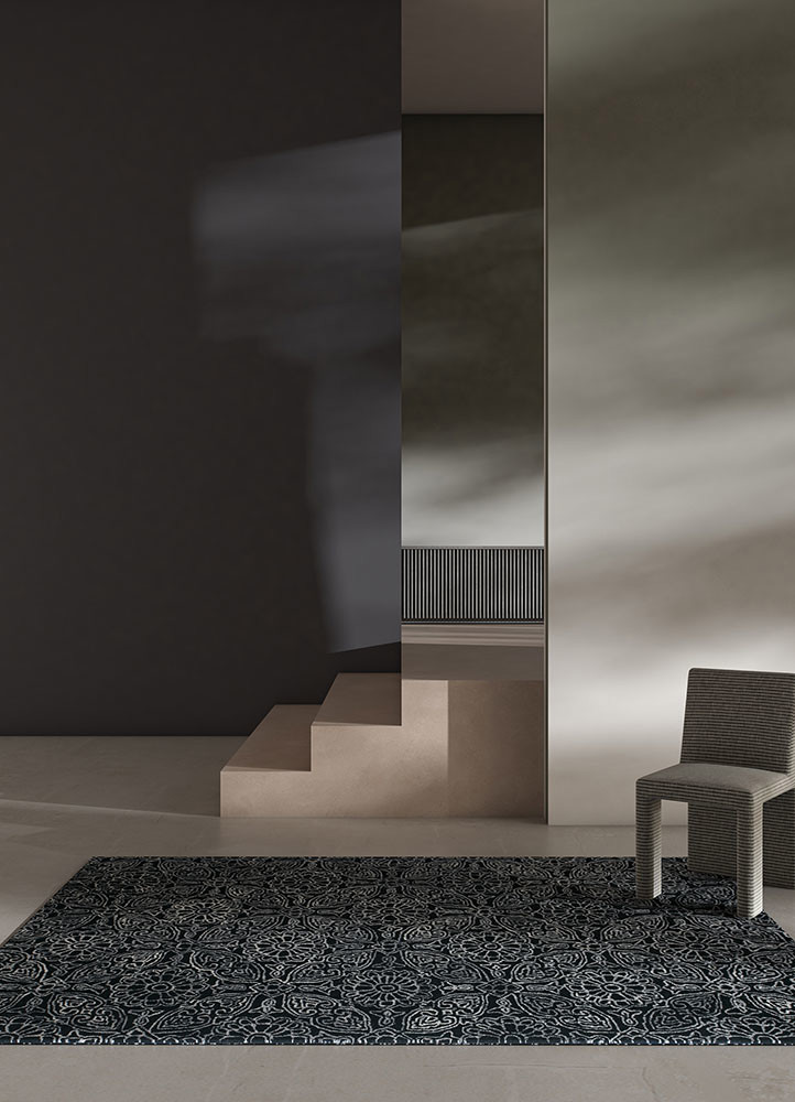 imara grey and black wool hand tuftedRug - Rander