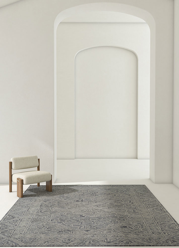 imara grey and black wool hand tuftedRug - Rander