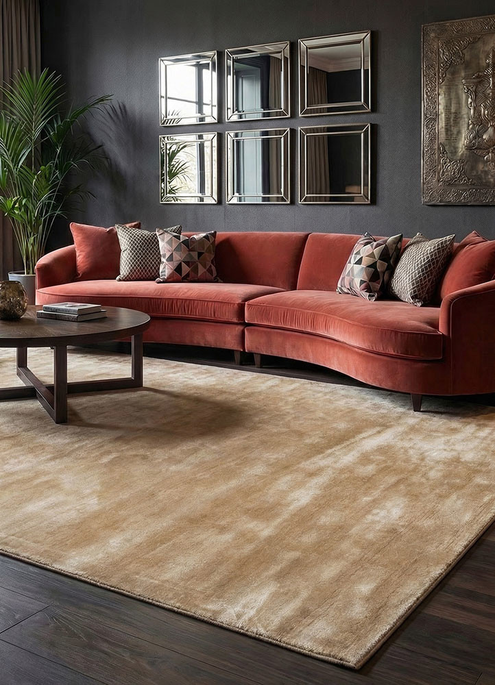 cera green viscose hand tuftedRug - Rander