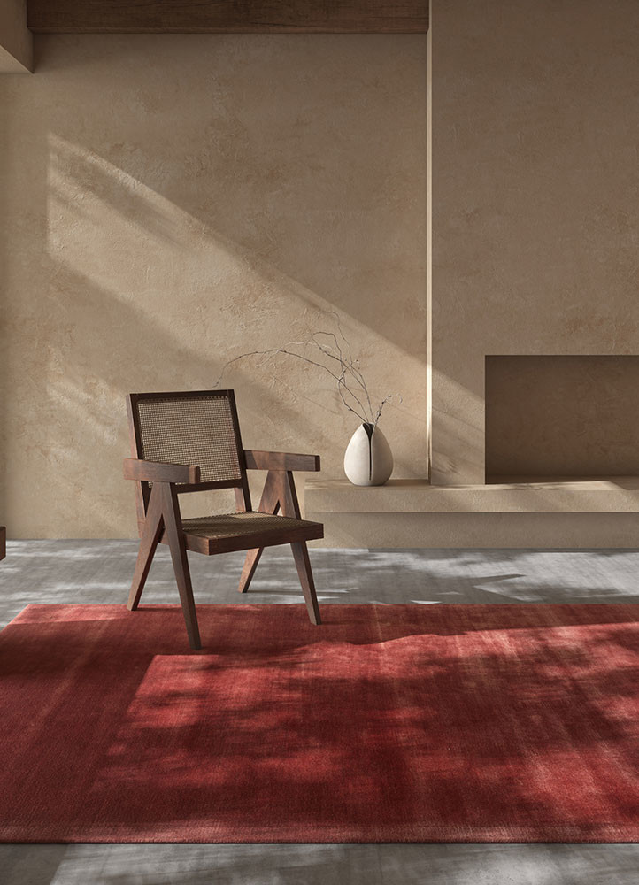 cera beige and brown viscose hand tuftedRug - Rander