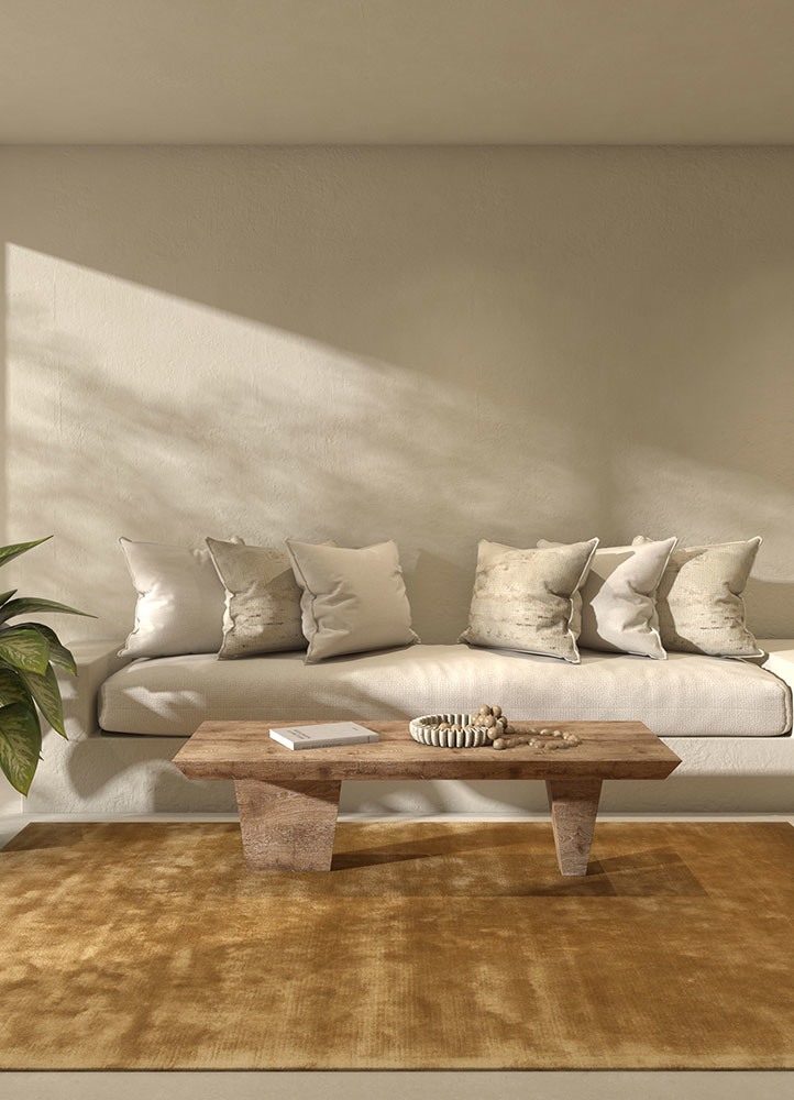 cera gold viscose hand tuftedRug - Rander