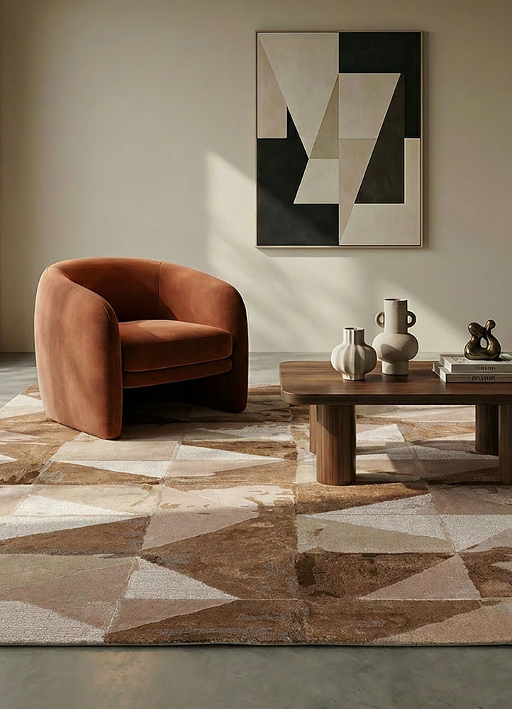 genesis ivory wool and viscose hand tuftedRug - Rander