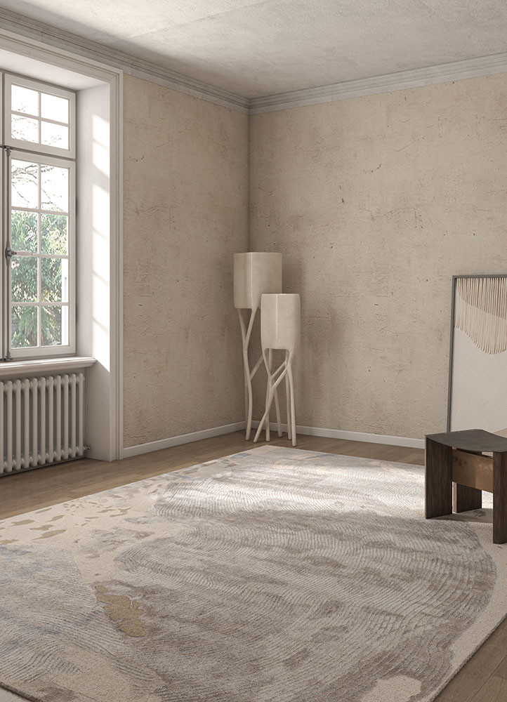 white noise grey and black wool and viscose hand tuftedRug - Rander white noise grey and black wool and viscose hand tuftedRug - Rander