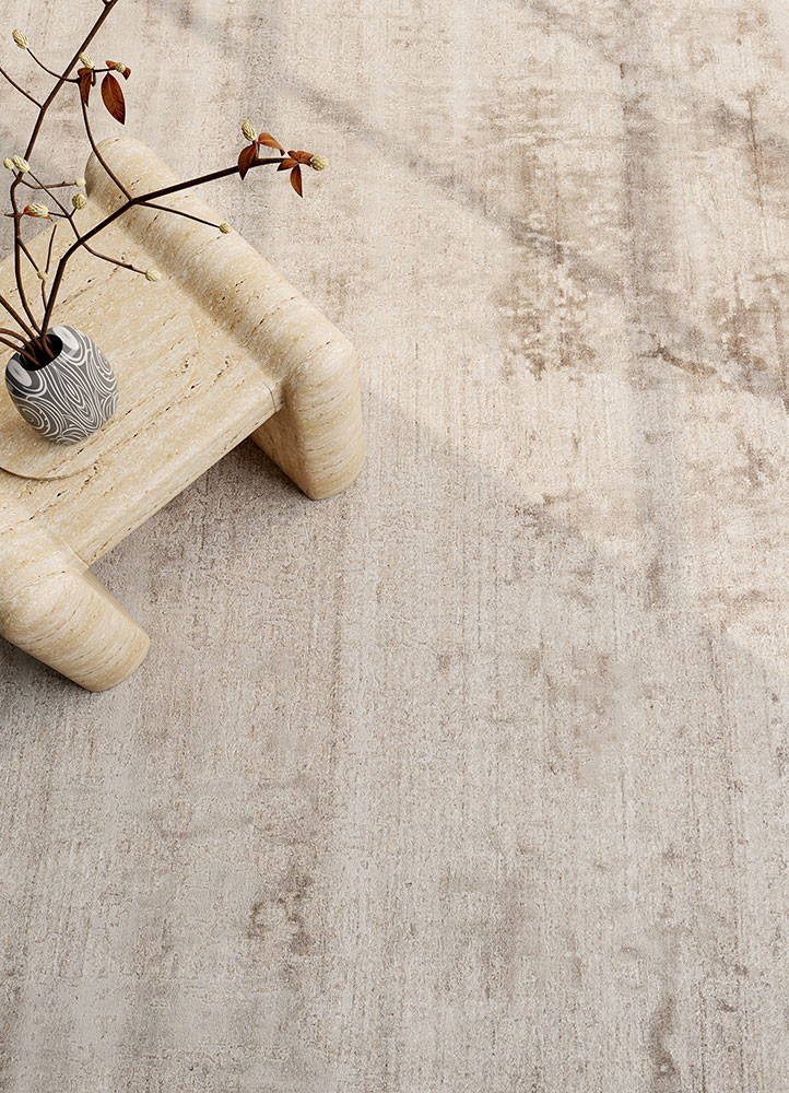 bespoke sile grey and black wool and viscose hand loomRug - Rander