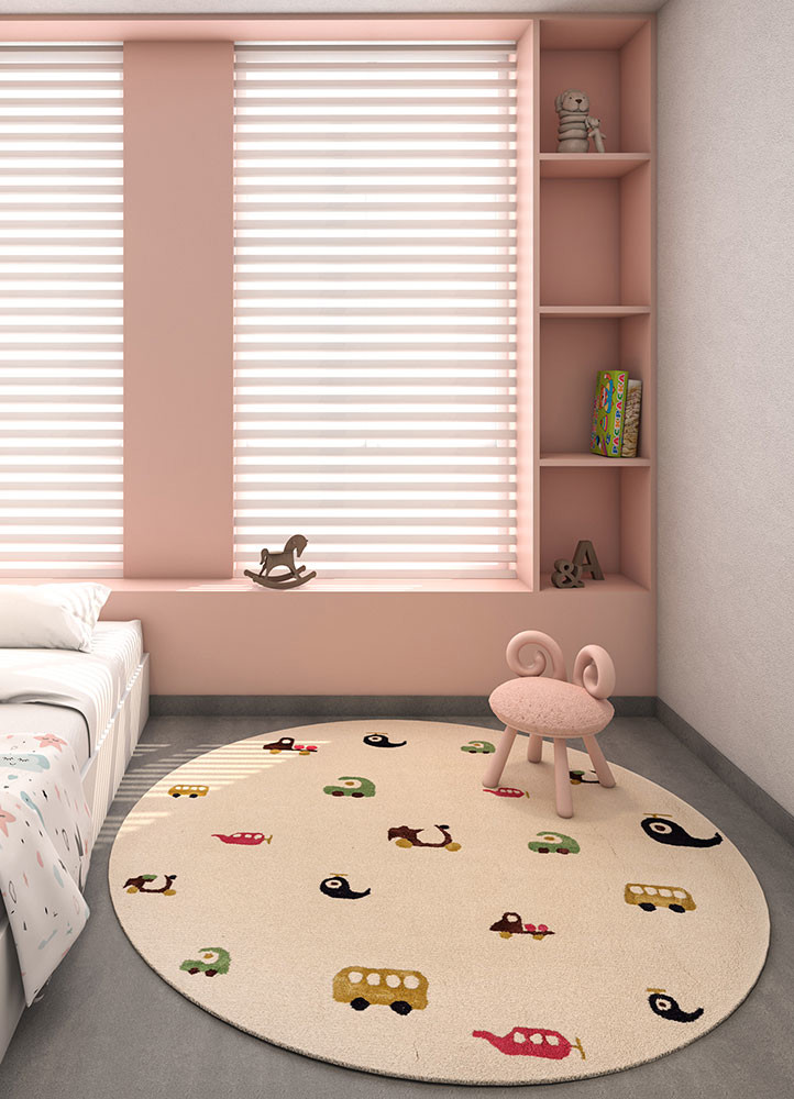 confetti ivory wool and viscose hand tuftedRug - Rander confetti ivory wool and viscose hand tuftedRug - Rander