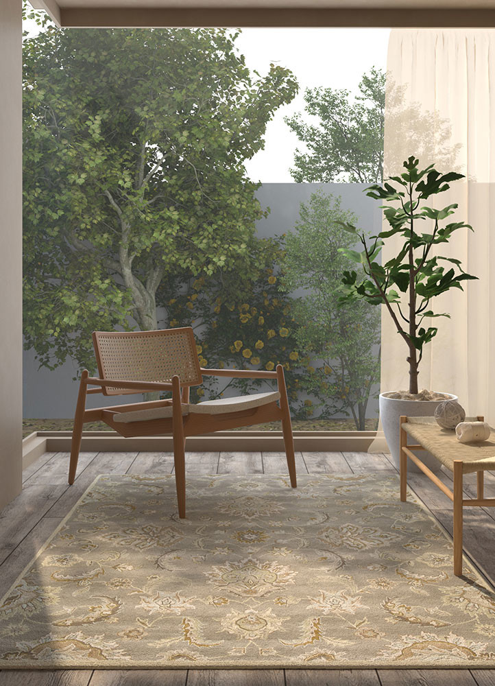 kasbah grey and black wool hand tuftedRug - Rander