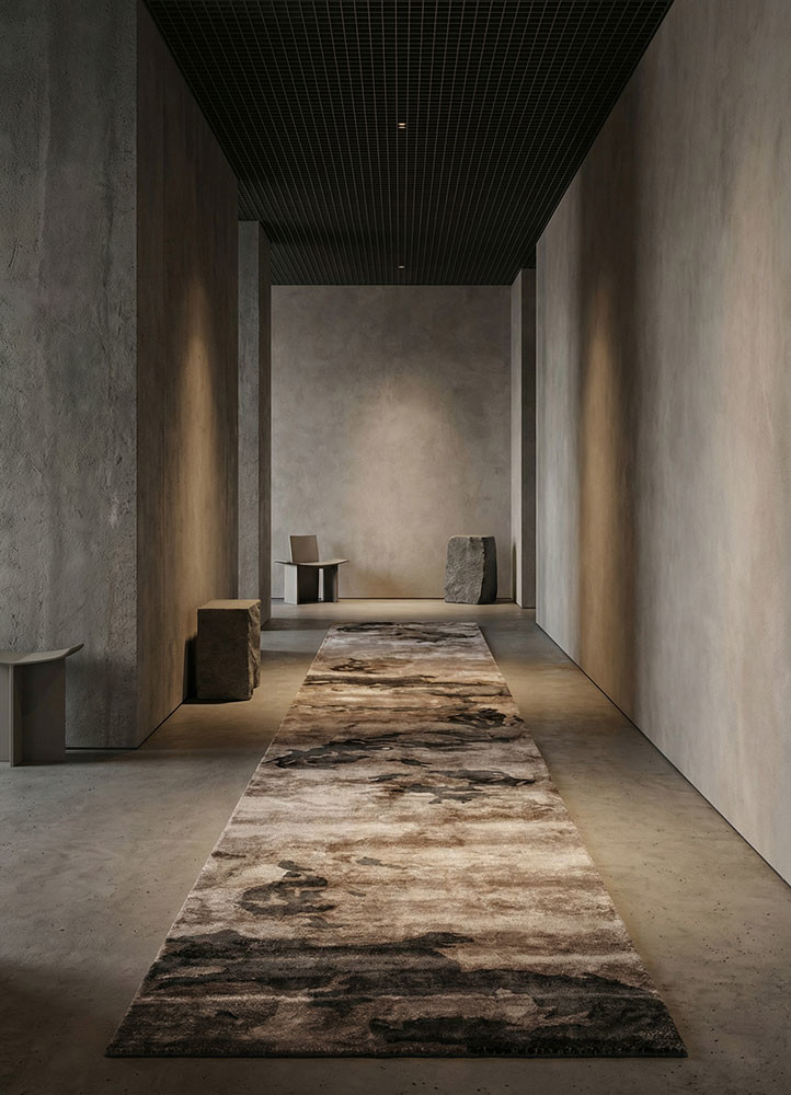 genesis grey and black viscose hand tuftedRug - Rander