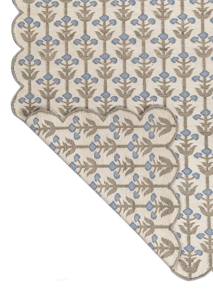 alhambra ivory wool flat weaves Rug - Backing Shot