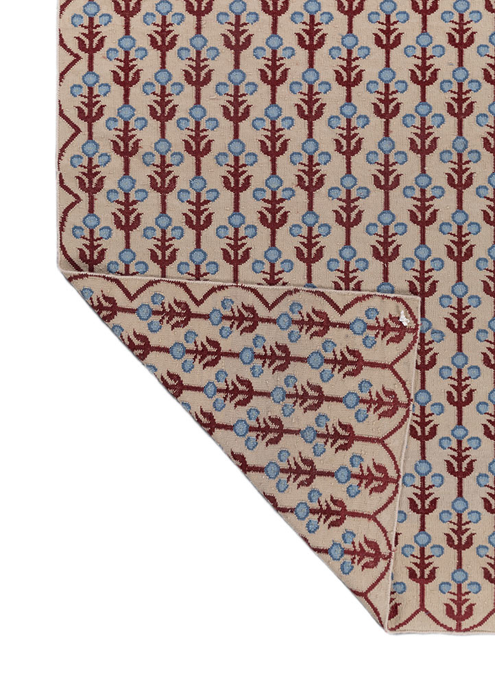alhambra ivory wool flat weaves Rug - Backing Shot alhambra ivory wool flat weaves Rug - Backing Shot