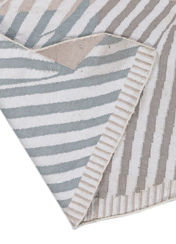 checkers ivory wool flat weaves Rug - Backing Shot checkers ivory wool flat weaves Rug - Backing Shot