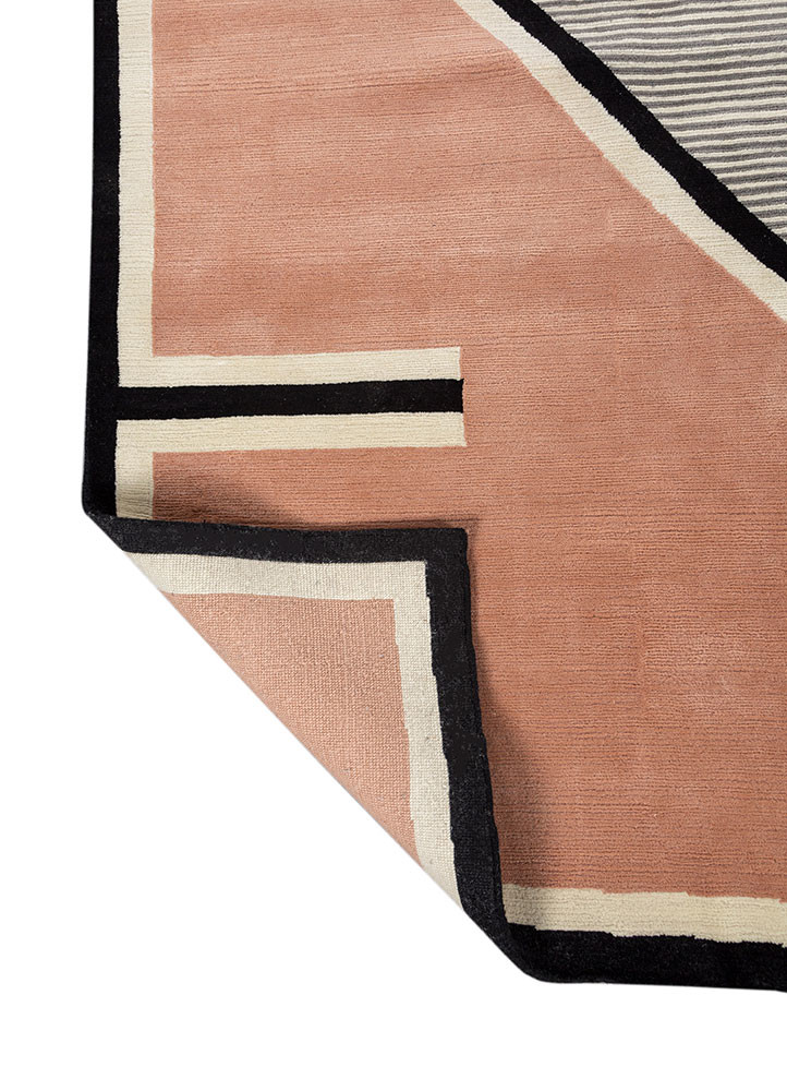 box ivory wool hand knotted Rug - Backing Shot box ivory wool hand knotted Rug - Backing Shot