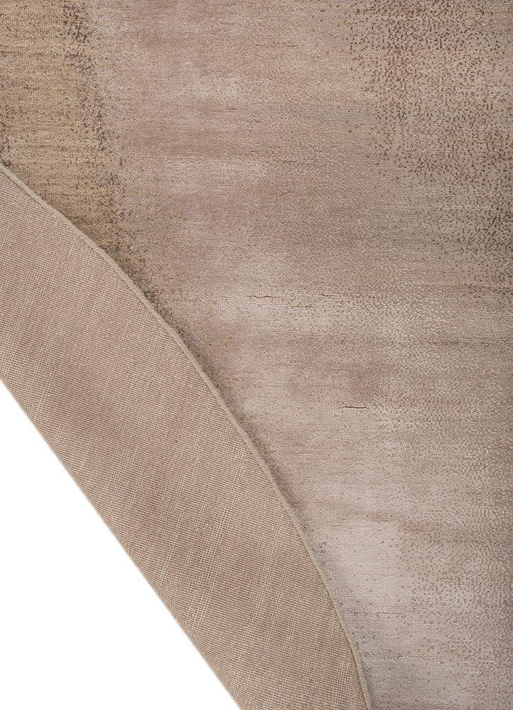 aprezo beige and brown wool and bamboo silk hand knotted Rug - Backing Shot aprezo beige and brown wool and bamboo silk hand knotted Rug - Backing Shot