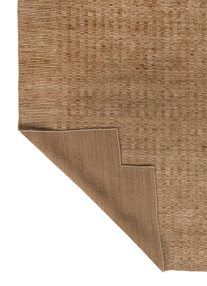 saga beige and brown wool hand loom Rug - Backing Shot saga beige and brown wool hand loom Rug - Backing Shot