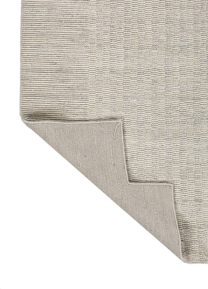 saga ivory wool hand loom Rug - Backing Shot saga ivory wool hand loom Rug - Backing Shot