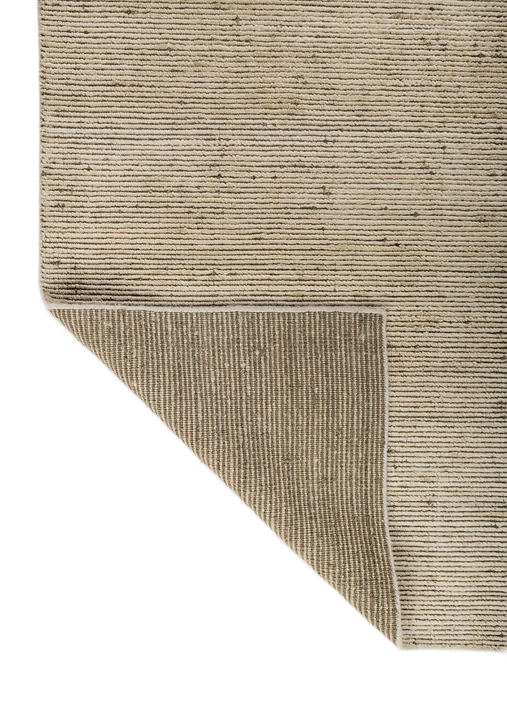 contour gold wool hand loom Rug - Backing Shot