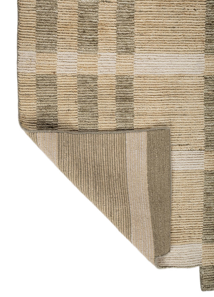 saga gold wool hand loom Rug - Backing Shot saga gold wool hand loom Rug - Backing Shot