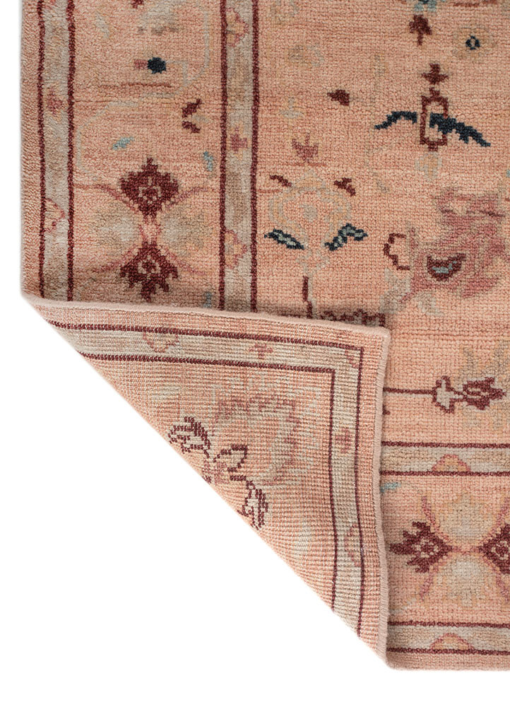 savana pink and purple wool hand knotted Rug - Backing Shot savana pink and purple wool hand knotted Rug - Backing Shot