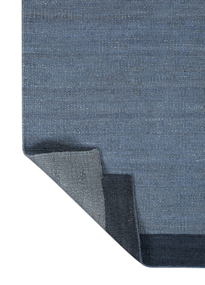 daaira blue jute and hemp flat weaves Rug - Backing Shot daaira blue jute and hemp flat weaves Rug - Backing Shot
