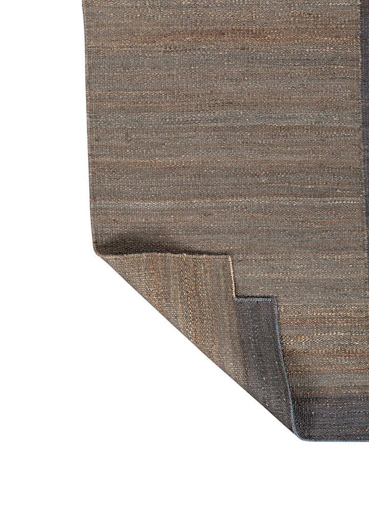 daaira grey and black jute and hemp flat weaves Rug - Backing Shot