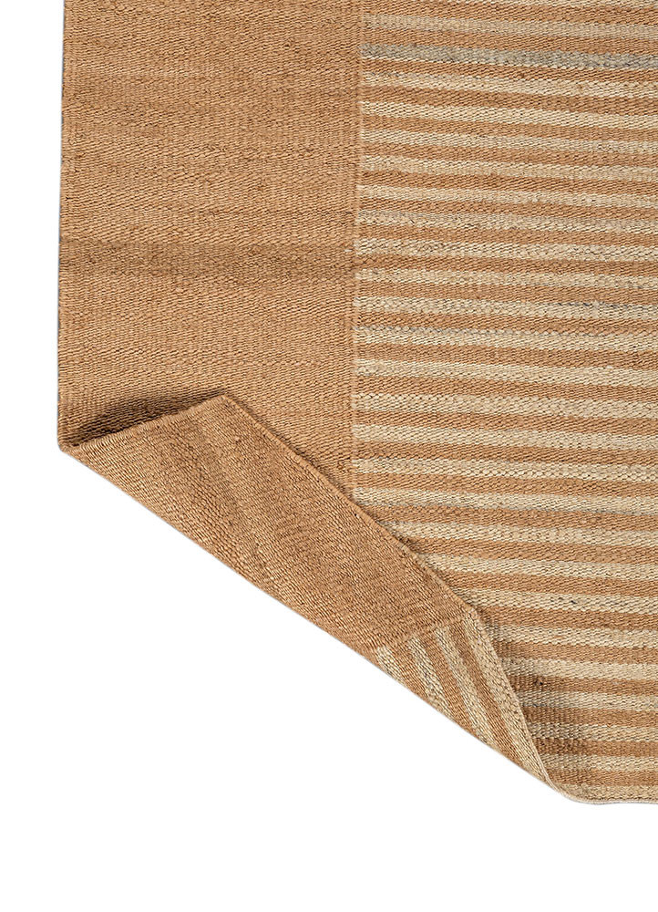 daaira beige and brown jute and hemp flat weaves Rug - Backing Shot