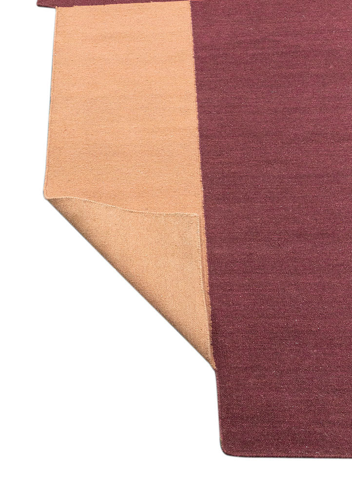 aprezo red and orange viscose flat weaves Rug - Backing Shot aprezo red and orange viscose flat weaves Rug - Backing Shot