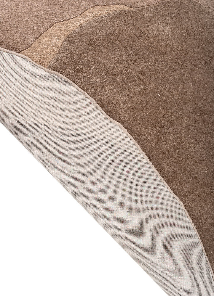 joy beige and brown wool and viscose hand tufted Rug - Backing Shot joy beige and brown wool and viscose hand tufted Rug - Backing Shot