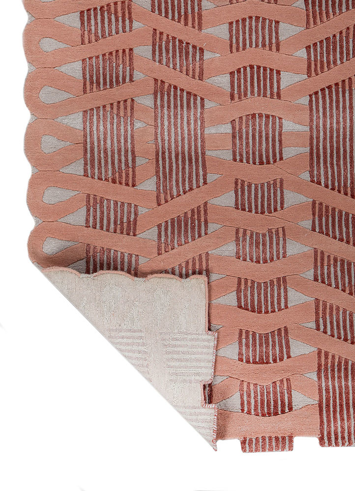 jaipur wunderkammer beige and brown wool and viscose hand tufted Rug - Backing Shot jaipur wunderkammer beige and brown wool and viscose hand tufted Rug - Backing Shot